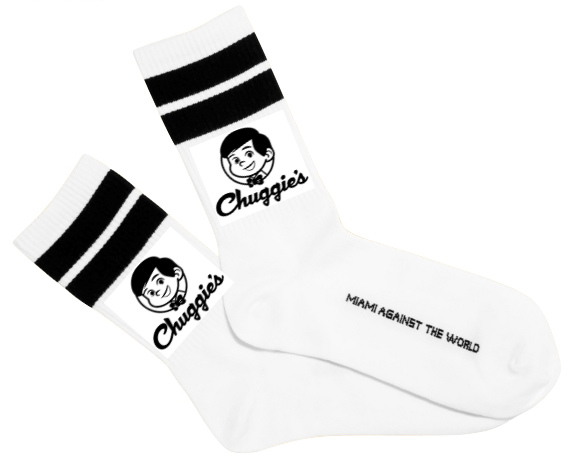Chuggie's Crew Socks - White