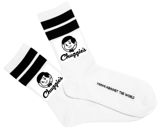 Chuggie's Crew Socks - White