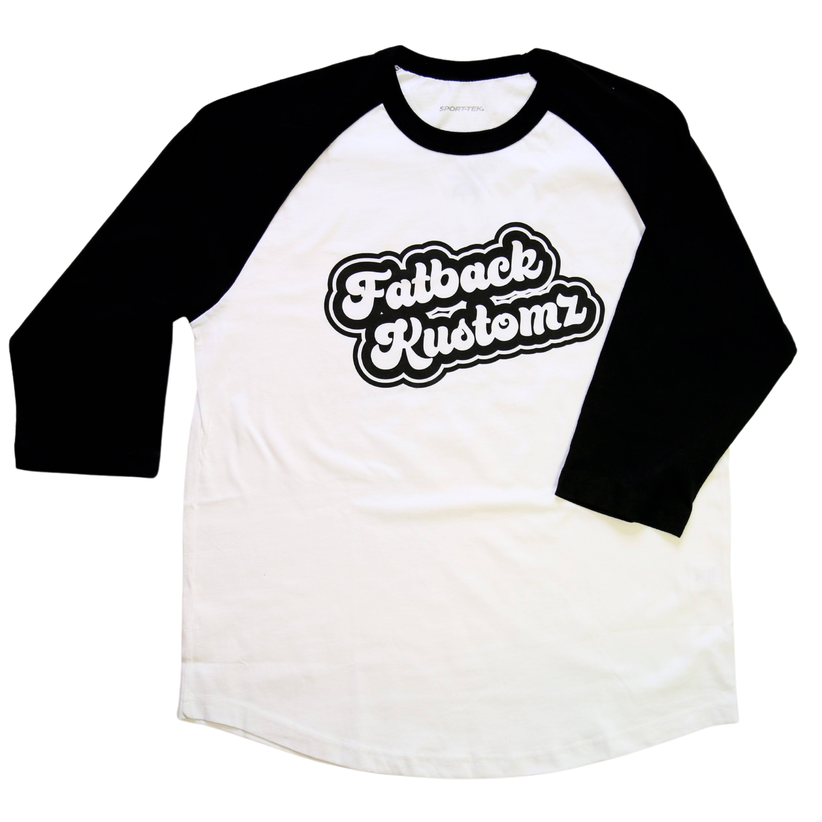 Fatback Customz Baseball Tee - White/Black – PIG Inc Apparel