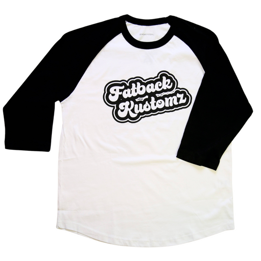 Fatback Customz Baseball Tee - White/Black
