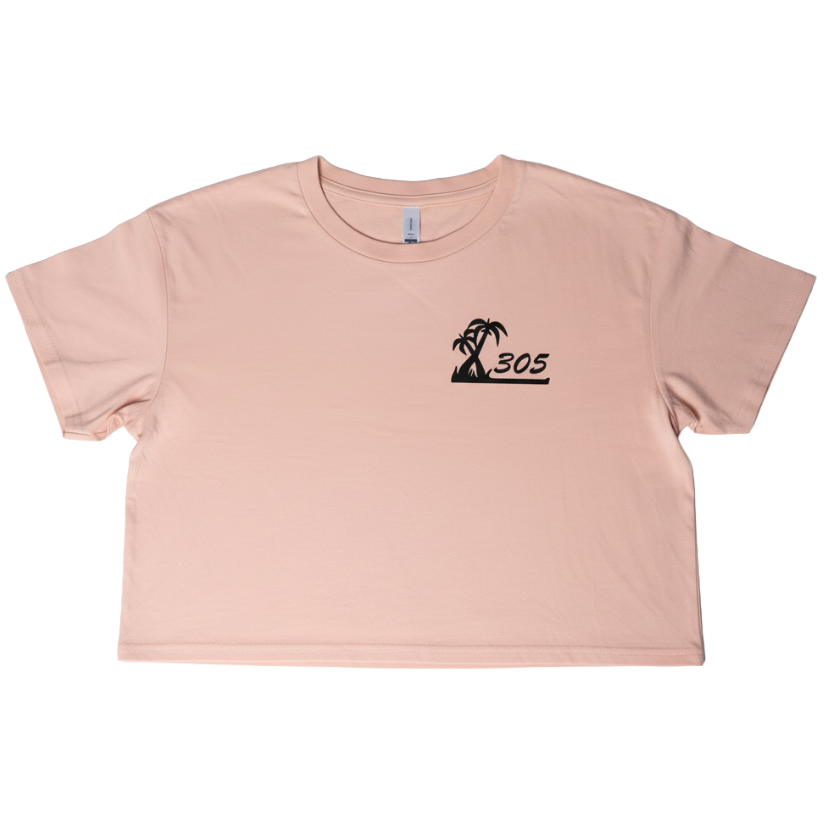 Throwing Bones Cropped T-shirt - Pink